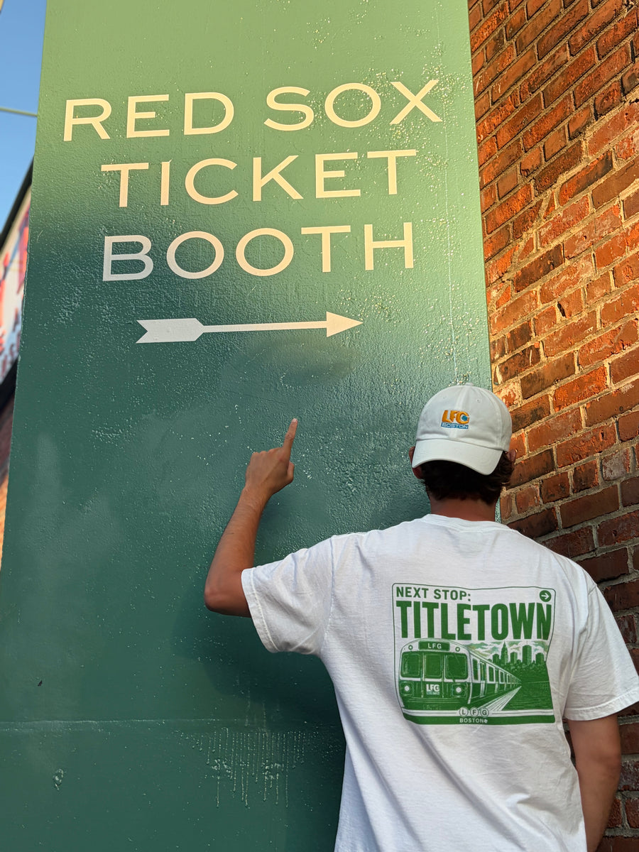 greenline pocket tee back print at the ticket booth