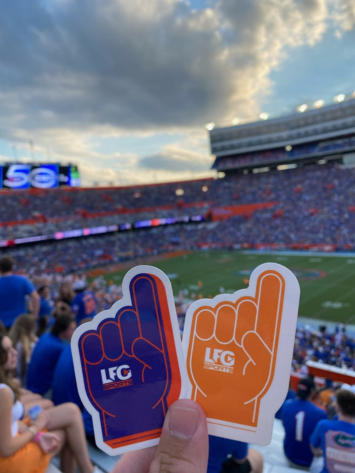 lfg foam fingers at the stadium
