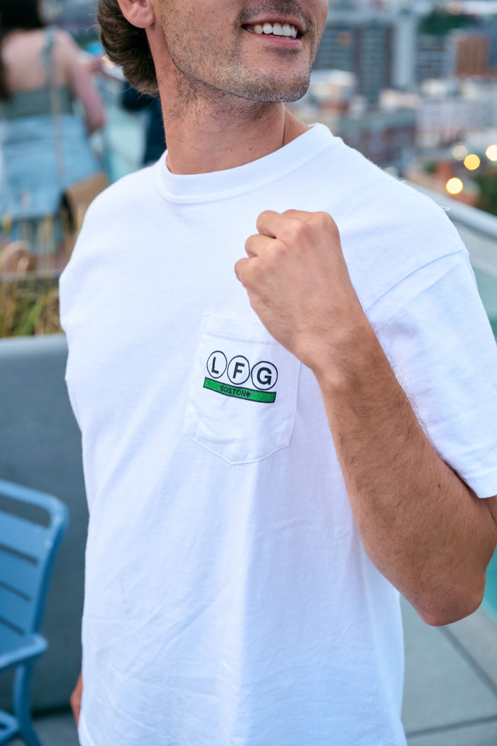 close up of the lfg pocket logo